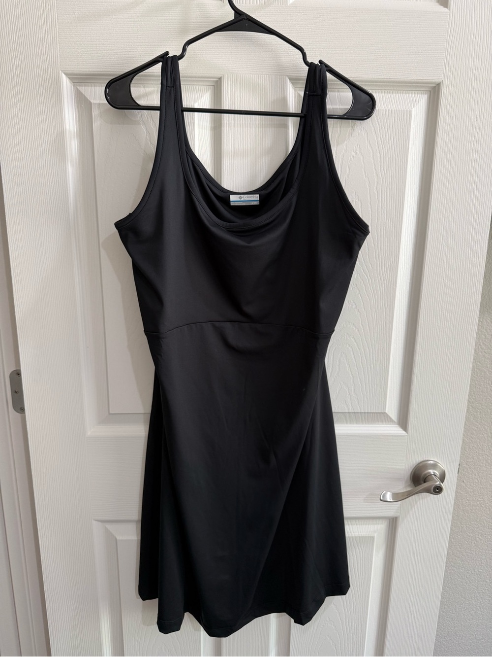 Classic Black Swim Dress with Scoop Neck